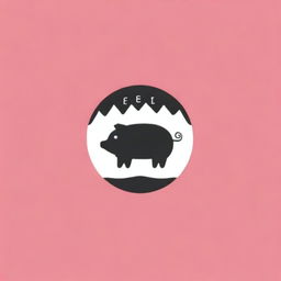 A high-quality digital logo design that combines the elements of a pig and the word 'EPIC'