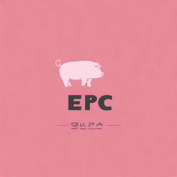 A high-quality digital logo design that combines the elements of a pig and the word 'EPIC'