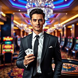 A stylish and professional profile picture representing a casino agent