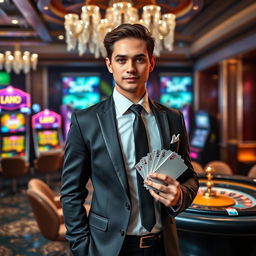 A stylish and professional profile picture representing a casino agent