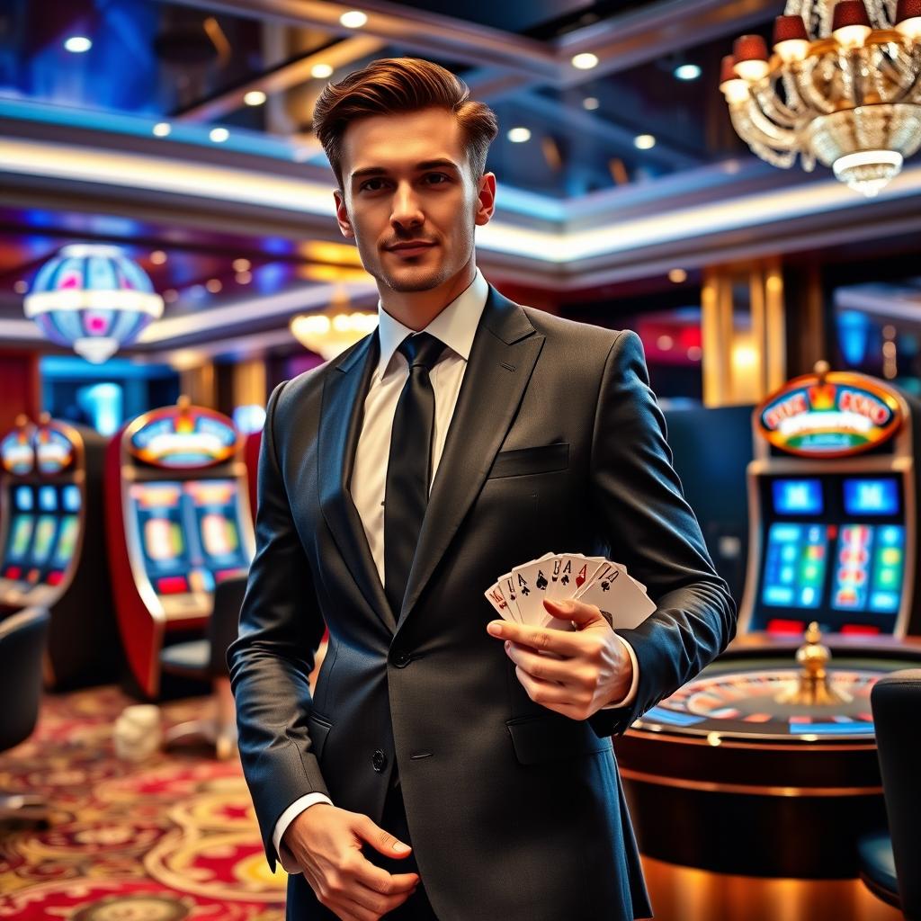 A stylish and professional profile picture representing a casino agent