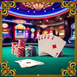 A profile picture for a casino agent that creatively represents the profession without using human figures