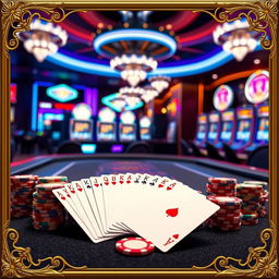 A profile picture for a casino agent that creatively represents the profession without using human figures