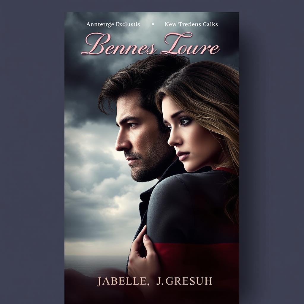A book cover design for a romantic novel featuring an enemies-to-lovers theme where the protagonists ultimately end up brokenhearted
