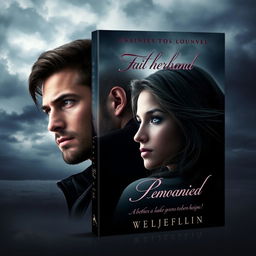 A book cover design for a romantic novel featuring an enemies-to-lovers theme where the protagonists ultimately end up brokenhearted
