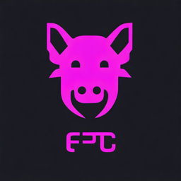 A futuristic version of the previous logo design, combining a pig and the word 'EPIC'