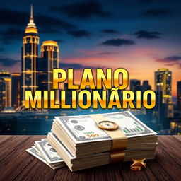 A captivating ebook cover design featuring the theme 'Plano Milionário'