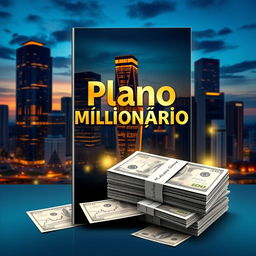 A captivating ebook cover design featuring the theme 'Plano Milionário'