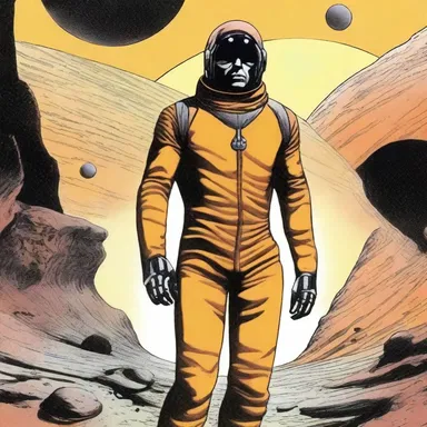 In the science fiction novel, the protagonist is accused of being a spy from another planet.