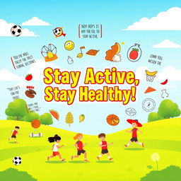 A vibrant and engaging poster that emphasizes the importance of Physical Education (PE)