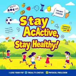 A vibrant and engaging poster that emphasizes the importance of Physical Education (PE)