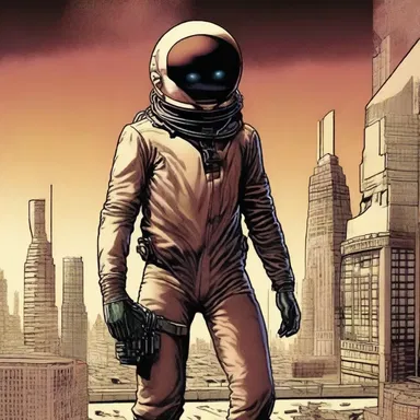 In the science fiction novel, the protagonist is accused of being a spy from another planet.