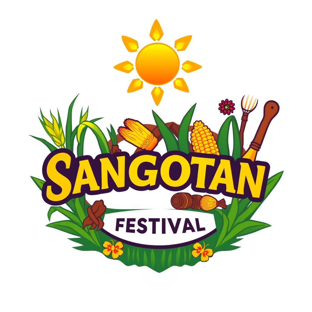 A vibrant and colorful logo representing the Sanggotan Festival for Brgy