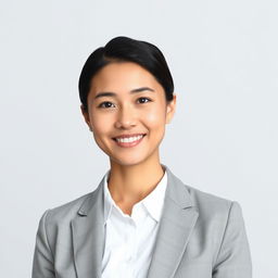 A professional portrait photo suitable for a CV, featuring a person standing in a front-facing position