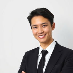 A professional portrait photo suitable for a CV, featuring a person standing in a front-facing position
