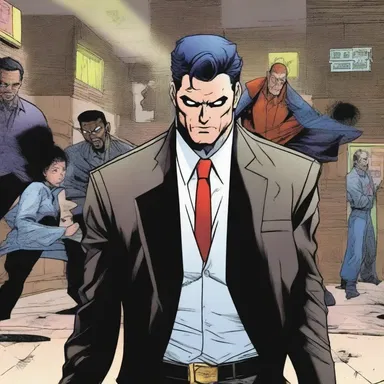 In the comic book series, the hero is accused of being a criminal mastermind by a group of villains.