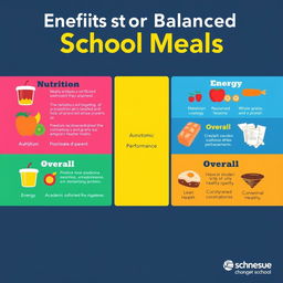 An engaging and informative infographic showcasing the benefits of balanced school meals