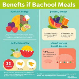 An engaging and informative infographic showcasing the benefits of balanced school meals