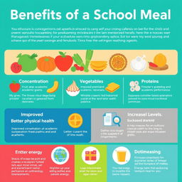 An informative infographic showcasing the benefits of a balanced school meal