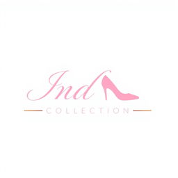 A sleek and modern logo design for a shoe company named 'Indah Shoes Collection'