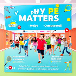An eye-catching and informative poster that highlights the importance of Physical Education (PE)