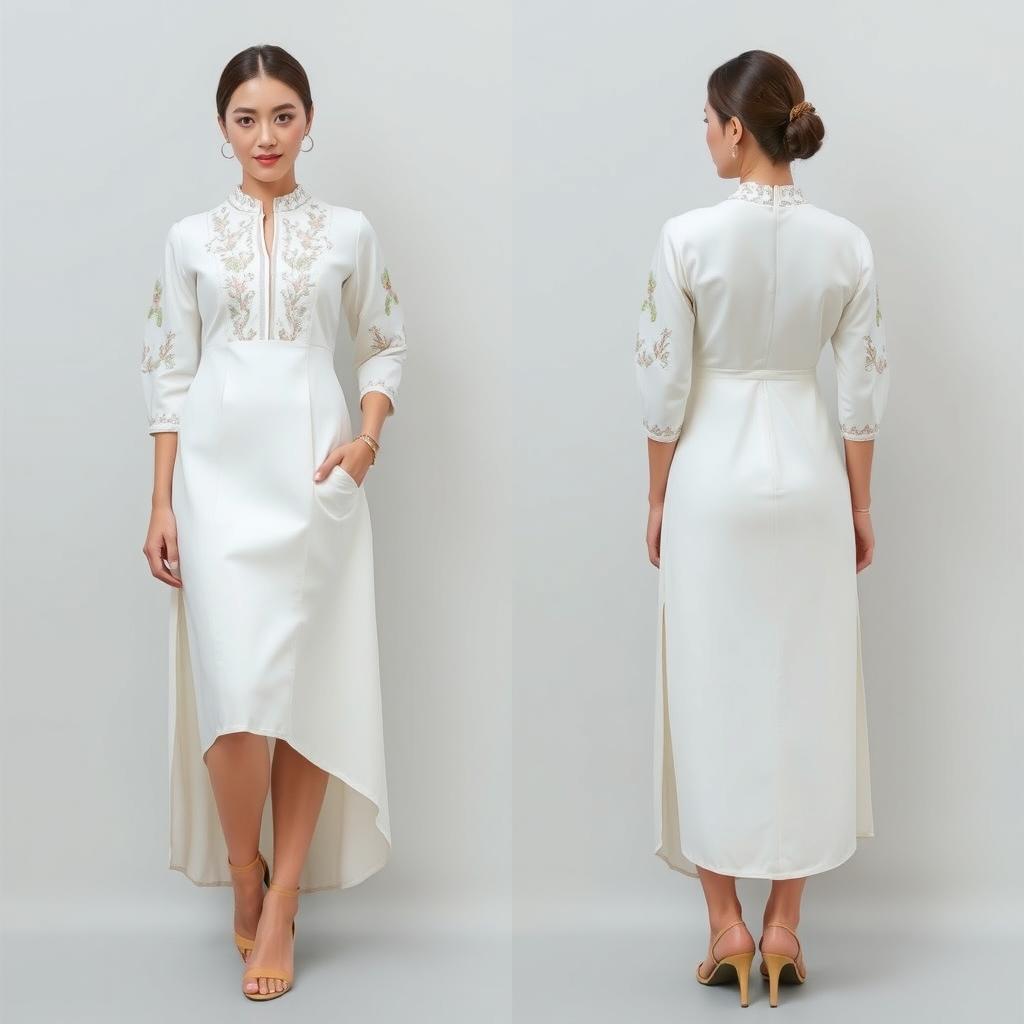 A modern women's barong design, inspired by a traditional dress