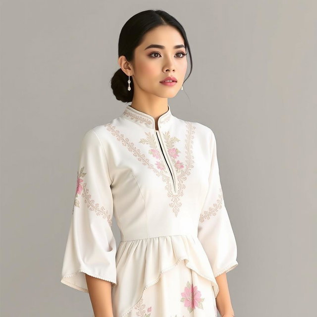 A modern women's barong design, inspired by a traditional dress