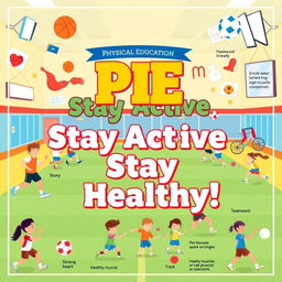 A vibrant and engaging poster illustrating the importance of Physical Education (PE)