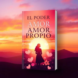 Book cover design for 'EL PODER DEL AMOR PROPIO' featuring a vibrant and uplifting theme