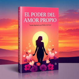 Book cover design for 'EL PODER DEL AMOR PROPIO' featuring a vibrant and uplifting theme