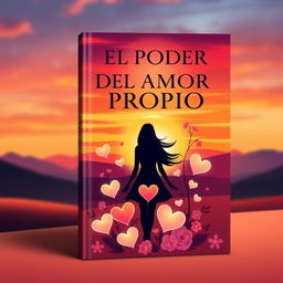 Book cover design for 'EL PODER DEL AMOR PROPIO' featuring a vibrant and uplifting theme