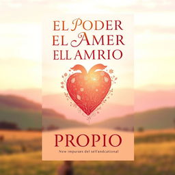 Book cover design for 'EL PODER DEL AMOR PROPIO' featuring a harmonious and inspiring theme