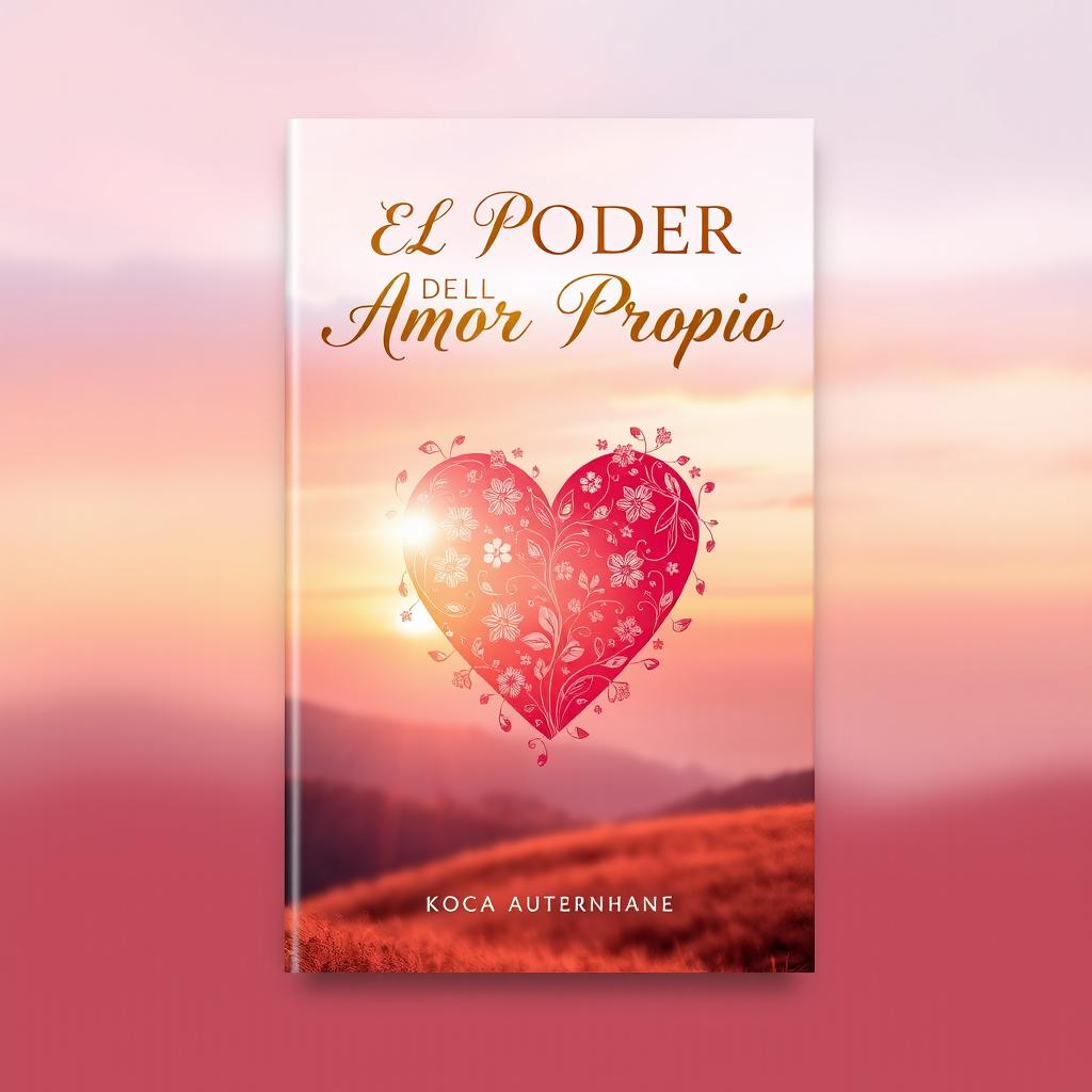 Book cover design for 'EL PODER DEL AMOR PROPIO' featuring a harmonious and inspiring theme