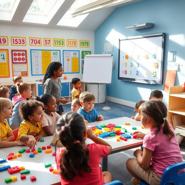 A vibrant classroom setting focused on fostering and strengthening numeracy skills
