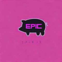 A digital logo design that merges a pig, the word 'EPIC', and robotic elements in a futuristic style