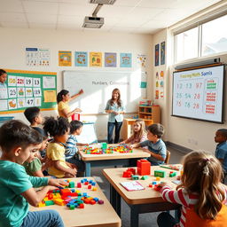 A vibrant classroom setting focused on fostering and strengthening numeracy skills