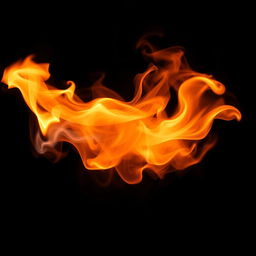 An abstract representation of ignition, showcasing vibrant flames bursting into life against a dark background