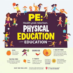 A vibrant and engaging poster illustrating the importance of Physical Education (PE)