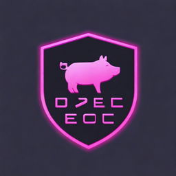 A digital logo design that blends a pig, the word 'EPIC', and futuristic elements into a crest-like format