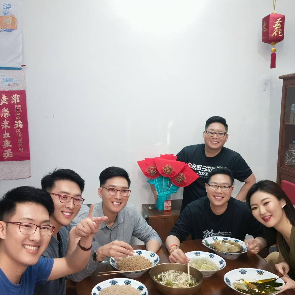 Please edit this emage into chinese new year greeting