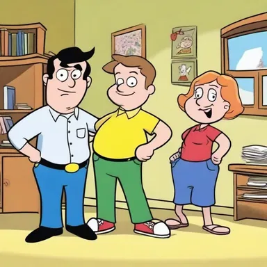 The characters in the cartoon show are accustomed to getting into hilarious misadventures.
