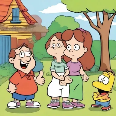 The characters in the cartoon show are accustomed to getting into hilarious misadventures.
