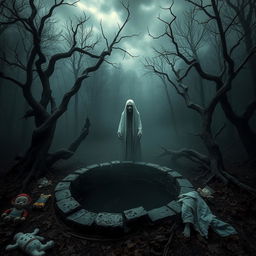 A horrifying and cursed well inspired by the legend of La Llorona, deep in a dark forest
