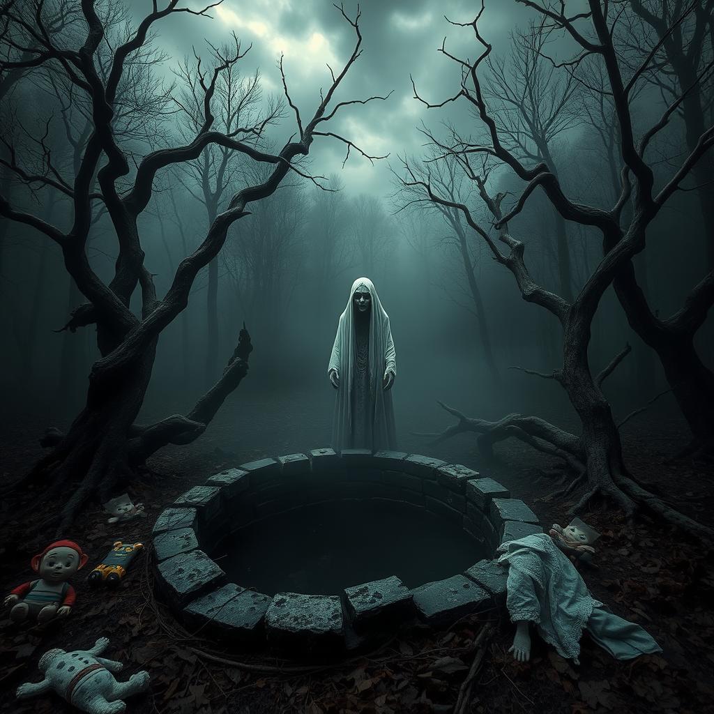 A horrifying and cursed well inspired by the legend of La Llorona, deep in a dark forest