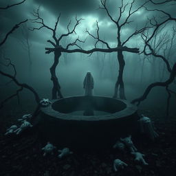 A horrifying and cursed well inspired by the legend of La Llorona, deep in a dark forest