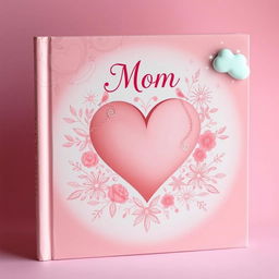 A charming book cover design featuring a large, beautifully illustrated heart in the center, surrounded by intricate floral patterns and soft pink hues