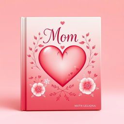 A charming book cover design featuring a large, beautifully illustrated heart in the center, surrounded by intricate floral patterns and soft pink hues