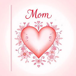 A charming book cover design featuring a large, beautifully illustrated heart in the center, surrounded by intricate floral patterns and soft pink hues