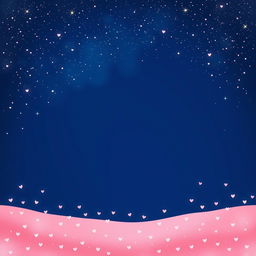 A mesmerizing book cover design featuring the upper part occupied by a deep dark blue sky scattered with tiny, twinkling stars