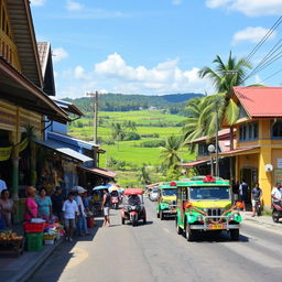A vibrant street scene in Baliuag, Bulacan, showcasing local culture and lifestyle